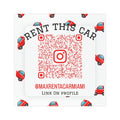 Car Magnet — "Rent This Car" QR Promo Magnet (Instagram @maxrentacarmiami)
