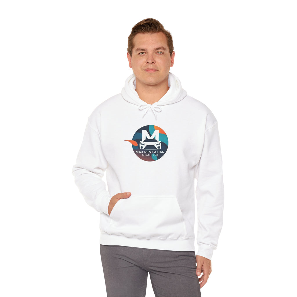 Hoodie — Max Rent A Car Branded Logo Hoodie with 'Need a Car?' QR Back Design